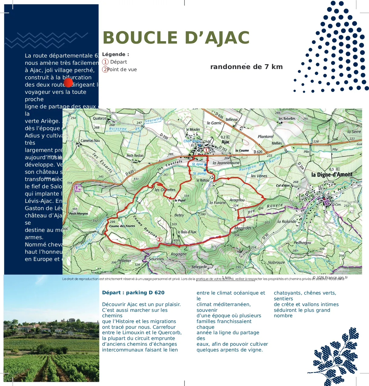 Chemin de randonnée Boucle d'Ajac (2) Chemin de randonnée Boucle d'Ajac (2)